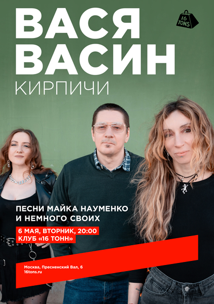 Афиша Вася Васин (Кирпичи). Песни Майка Науменко и немного своих
